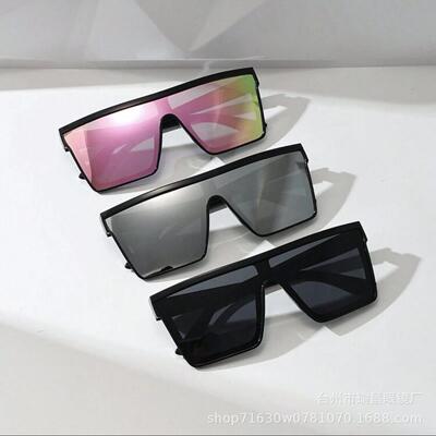 4pcs Large Frame Punk Style Polarized Sporty Sunglasses - US