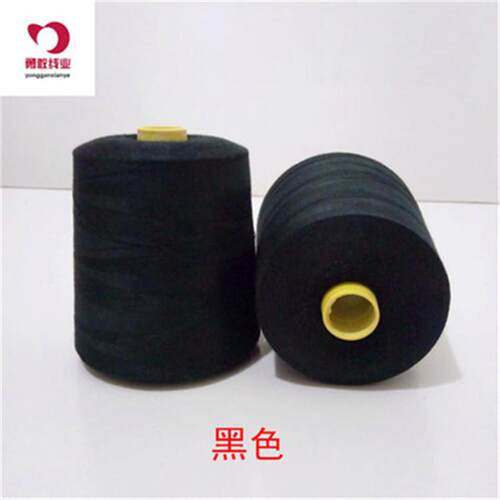 厂家直销 缝纫塔线工业缝纫机线40s/2涤纶8000码黑色大卷量