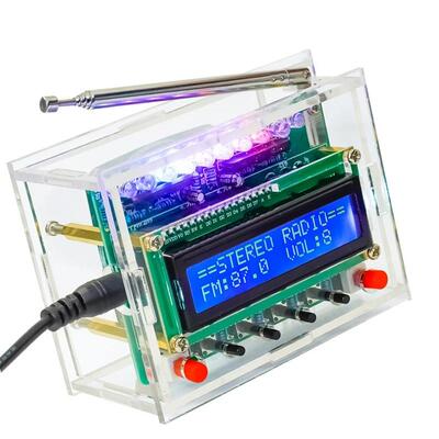 51单片机 RDA5807数字FM收音机组装套件调频87-108MHZ液晶显示