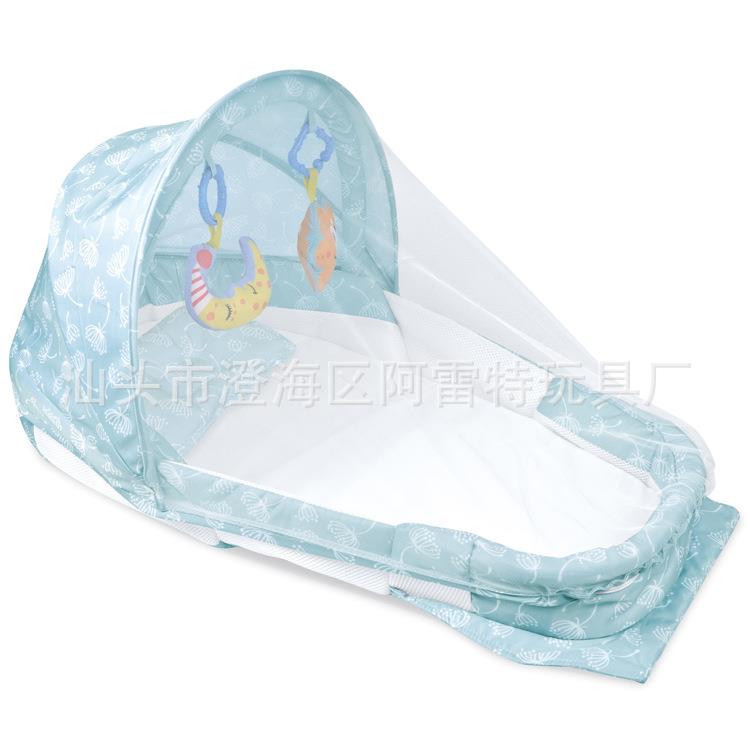 婴儿长版携式分隔床多功能宝宝加玩具便床中42床可折叠旅行蚊携带