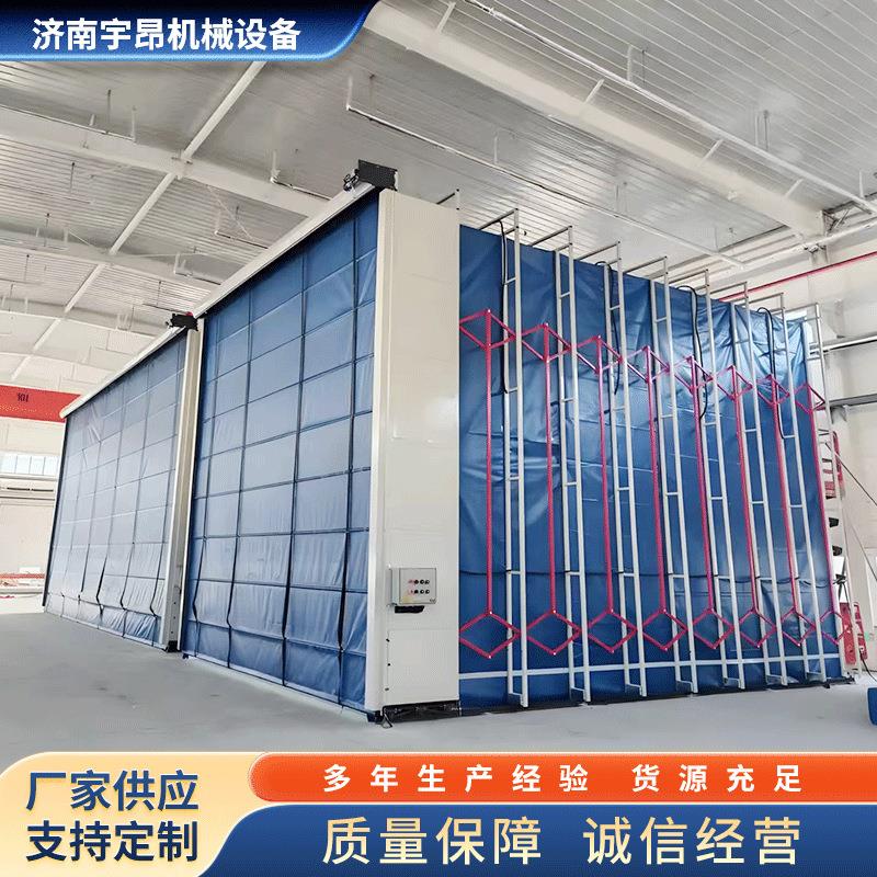伸喷缩房可动式电动喷移动式伸漆房工厂家具五金件涂打移磨无尘房