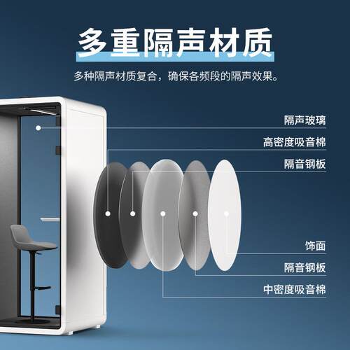 静音舱工隔音966房享办公共商务洽谈室室远程会议会客作琴房