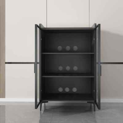 极简玻璃门功放机柜专业音响功放架柜影音设备器材带门CD柜子脚架