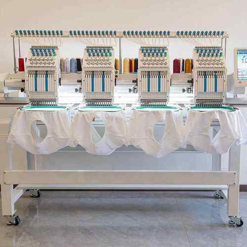 4头电脑绣花机成衣帽子个性化多头刺绣机高速四头电脑绣花机