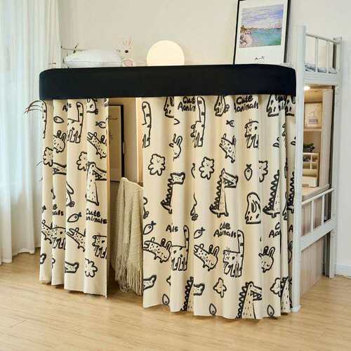 U型外帘上床OON下遮光布扩下铺遮挡帘学生宿舍床桌桌帘寝室床下帘