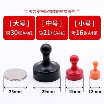 D29mm毛毡磁铁图钉 玻璃白板黑板画板冰箱贴彩色磁扣大中小号磁铁