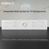 酒店电视背景墙插座86型隐蔽穿线孔五孔USB网络插件脑多孔插头插