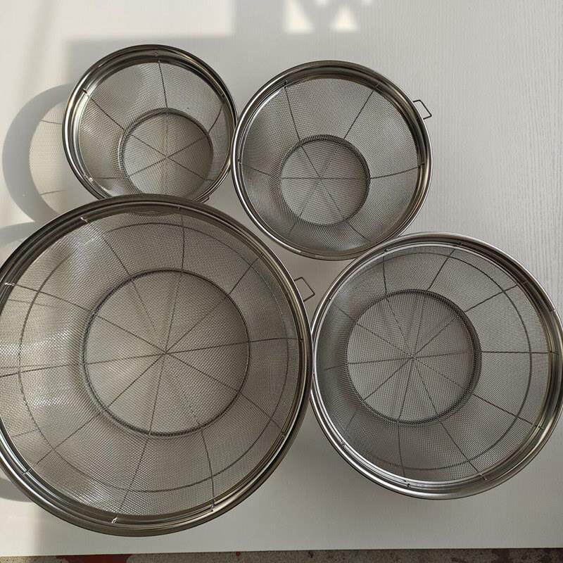 加厚洗米篮子过滤沥水篮商用不锈钢网筛洗菜蓝厨房水槽大号储物筐