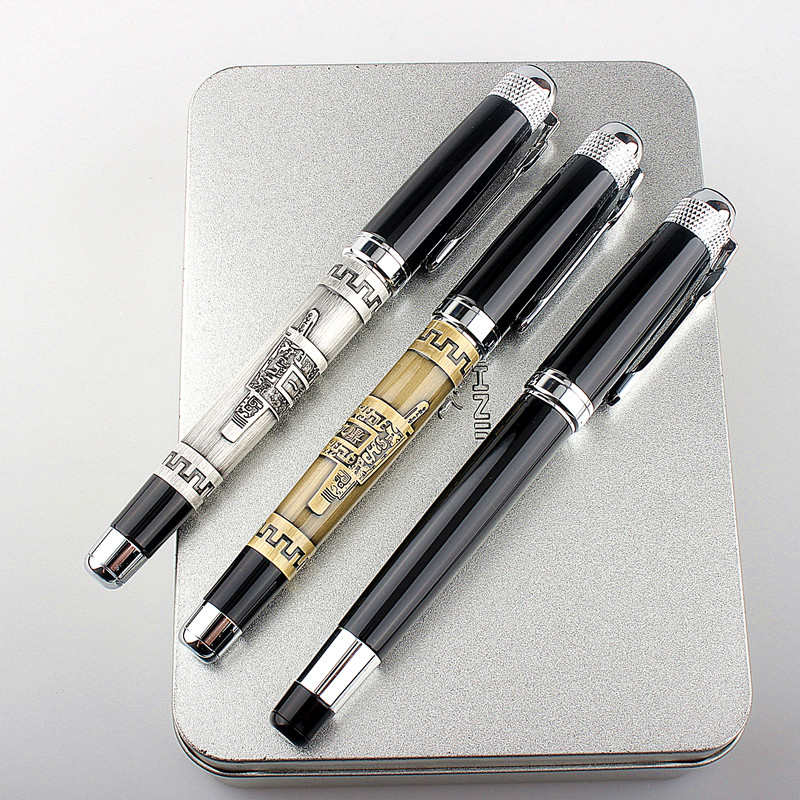 金豪189系列一言九鼎浮雕金属商务办公签字笔练字钢笔礼品宝珠笔