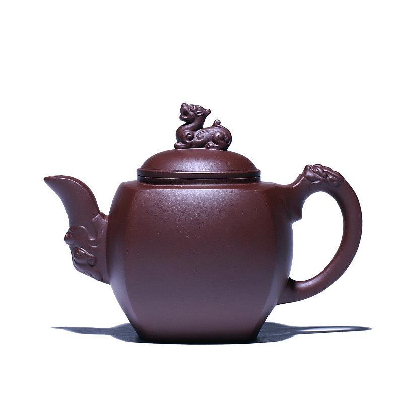 宜兴紫砂纯全手工名家大家用礼品茶壶套装宜兴紫砂四方龙御具老紫