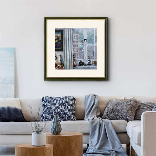 温馨美式儿童房床头装饰画餐厅饭厅挂画客厅背景墙玄关入户壁画