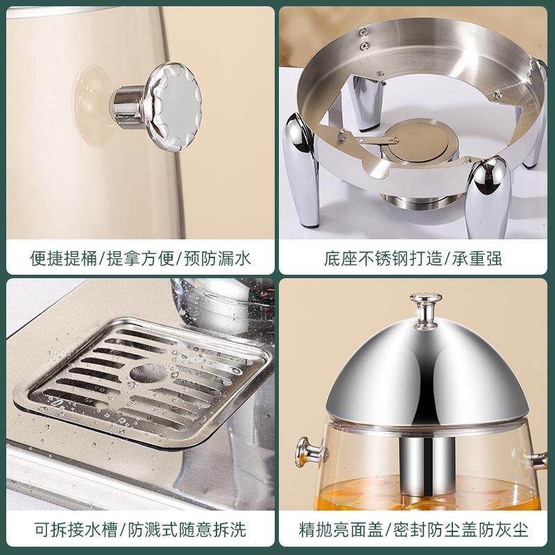不锈钢咖啡鼎果汁牛奶鼎商用自助餐饮料机豆浆桶电热透明果汁鼎
