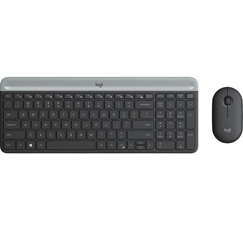 Logitech/罗技MK470无线静音键鼠套装 超薄键盘96键2.4G无线接收