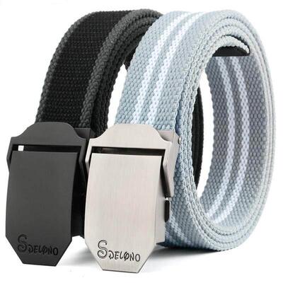 Fashion canvas trouser belt men