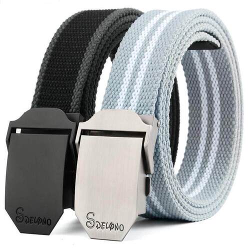 Fashion canvas trouser belt men