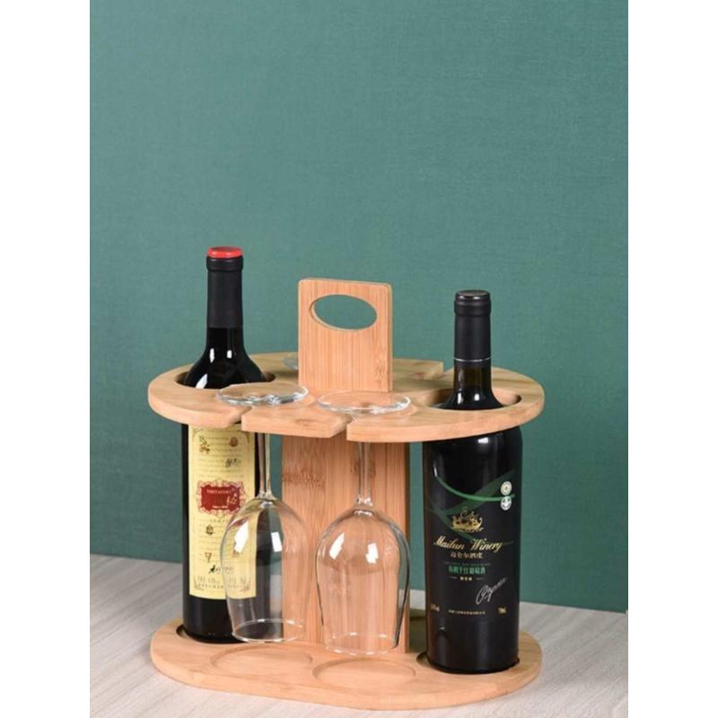 红酒杯架悬挂高脚倒挂 创意家用小大号竹子制楠竹实木摆件中国风