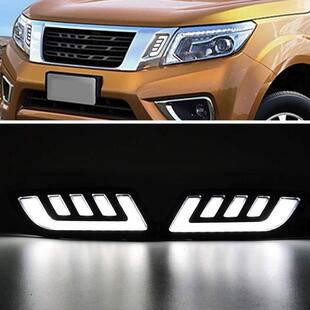 适用纳瓦拉NAVARA LED聚光灯进气栅灯 NP300中网日行灯改装
