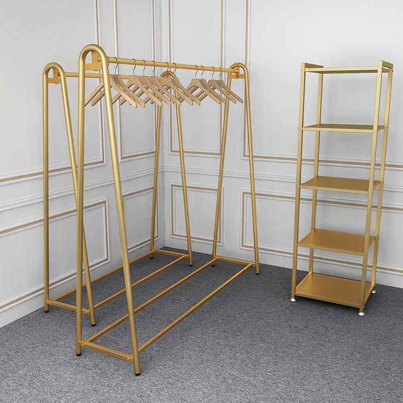直播间展示架服装女装童装店金色挂衣架特卖专用晾衣服架子落地架,商业/办公家具,服装展示架,淘宝优惠券,粉丝福利购,淘宝优惠卷