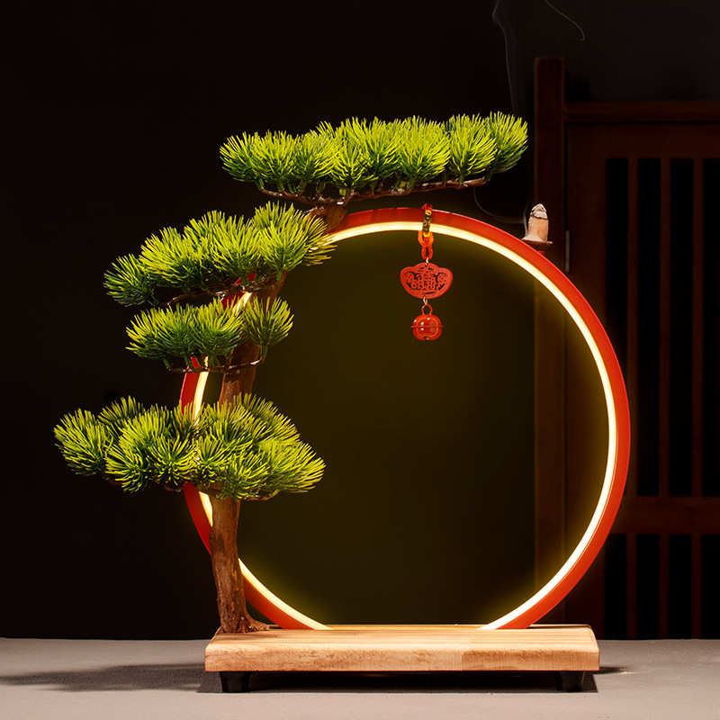 灯圈大号摆件中式禅意创意客厅玄关办公开业送礼桌面家居装饰礼品
