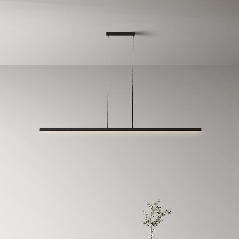 菁雅意式极简一字餐厅吊灯现代简约长条餐桌灯设计吧台岛台灯具