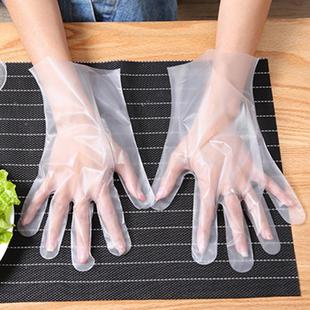 食品级家用餐饮吃小龙虾PE加厚手套 一次性手套塑料透明薄膜抽取式