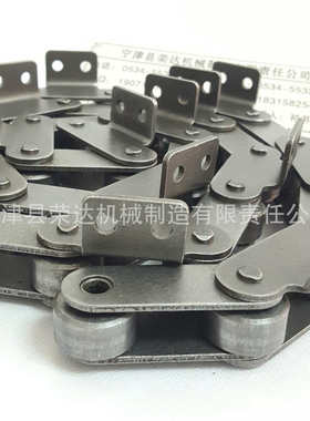 双节距C216AL-C2082型单侧外片双孔弯板直板大滚珠输送链条