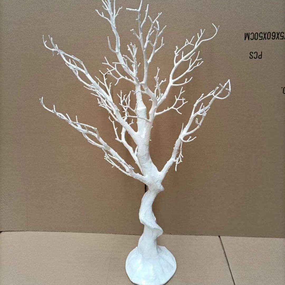 仿真枯树白色圣诞树金树银树节庆装饰树人造假树白树灯树摆件