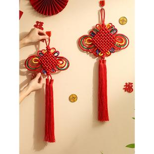 马年中国结入户门挂件客厅挂饰新款玄关电视背景墙高档装饰品大号