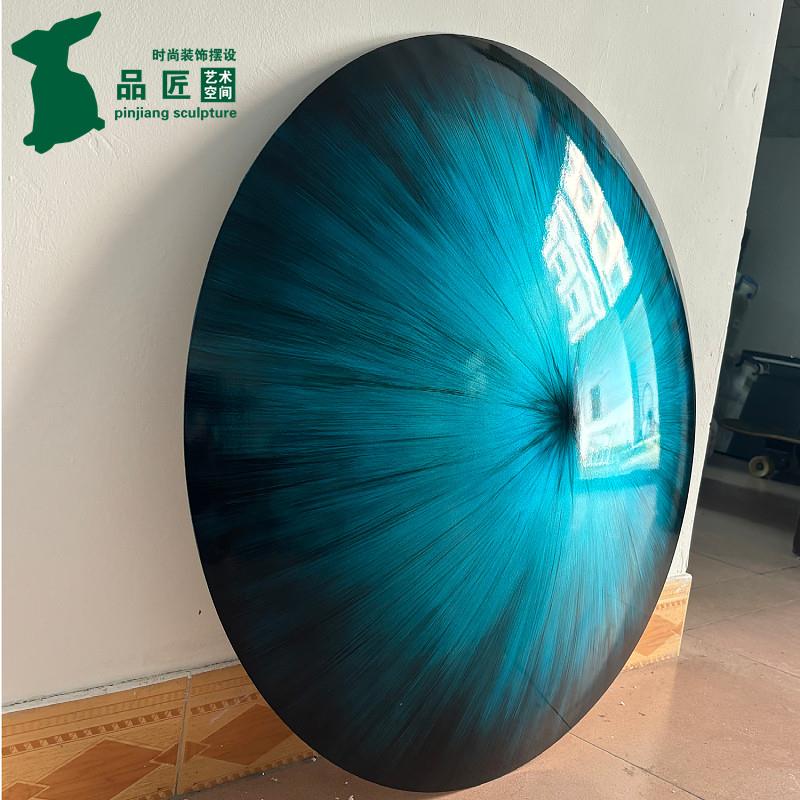 欧式凹凸面圆盘壁饰样品屋展示中心简约走廊玄关饭厅墙面装饰品圆