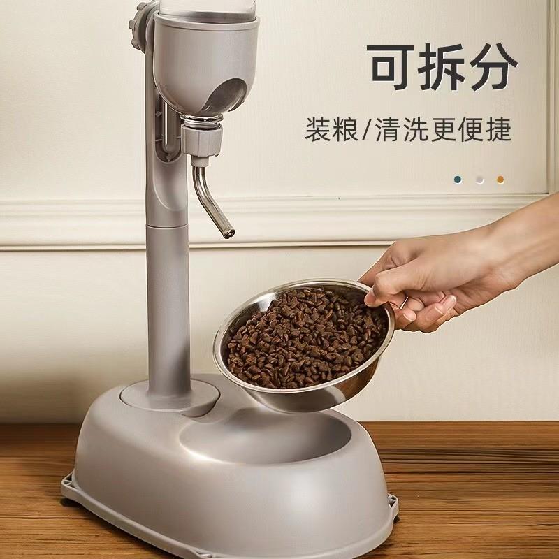 新款猫咪狗狗饮水器泰迪小型犬喝水器立杆悬挂喂水瓶不湿嘴带吸盘