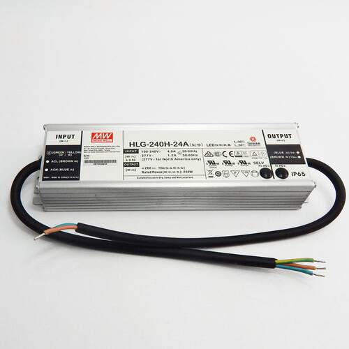 MEALWELL HLG-240H-24恒流240W24V防水LED电源10A驱动器 空白型