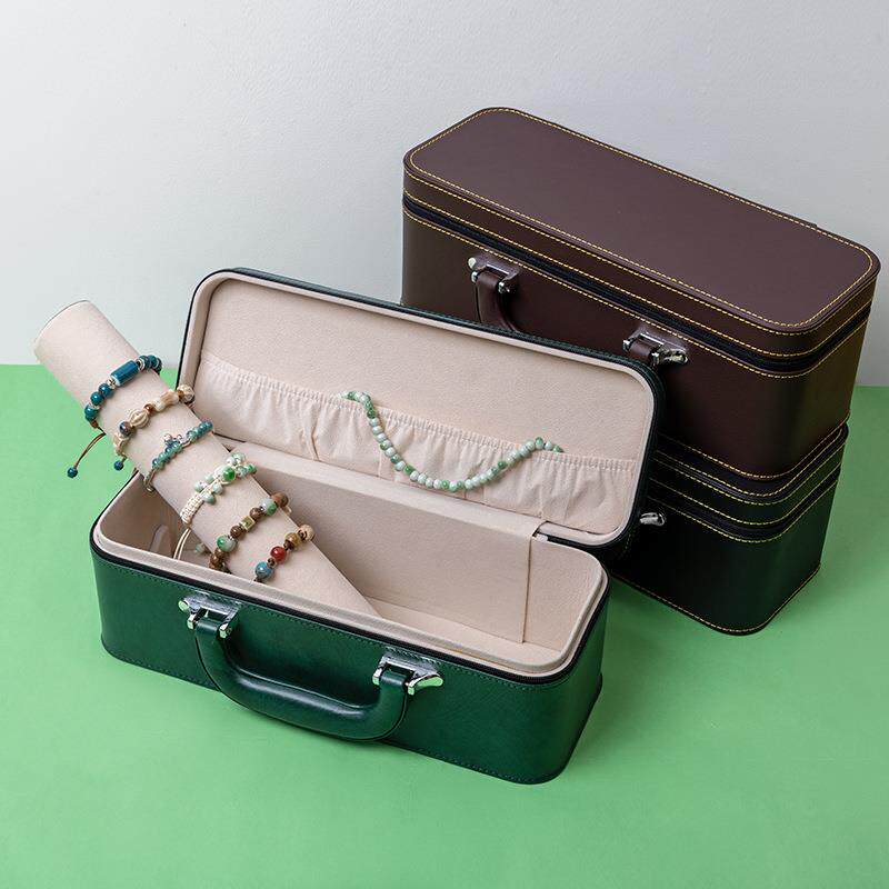 轻奢简约专用耳环首饰收纳盒高档精致饰品新款手镯盒子带盖实用