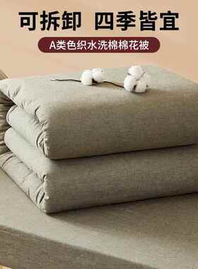 新可拆水款洗棉棉花被A系列冬被学生单厚人宿舍被子双45612卸人加