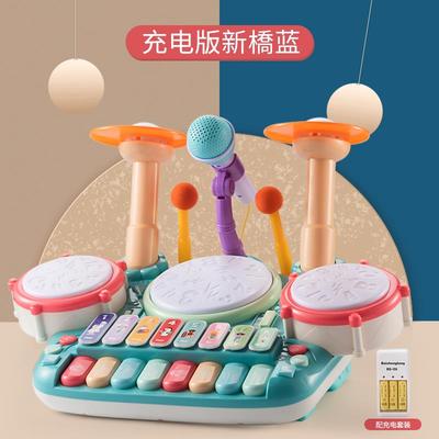 正品架击教子鼓儿童玩具幼早打乐器婴儿儿敲击小鼓手敲打鼓拍拍鼓