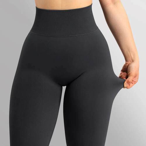 High Waist Yoga Pant Seamless Leggings Solid Scrunch Butt Li