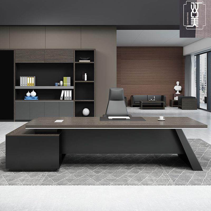 总裁大班组合管办主公现代简约经BME理班桌台新中式台书柜