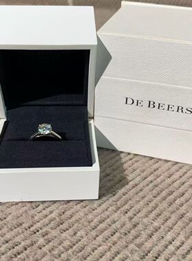 99新De beers/戴比尔斯1克拉钻石PT950铂金戒指50号女款