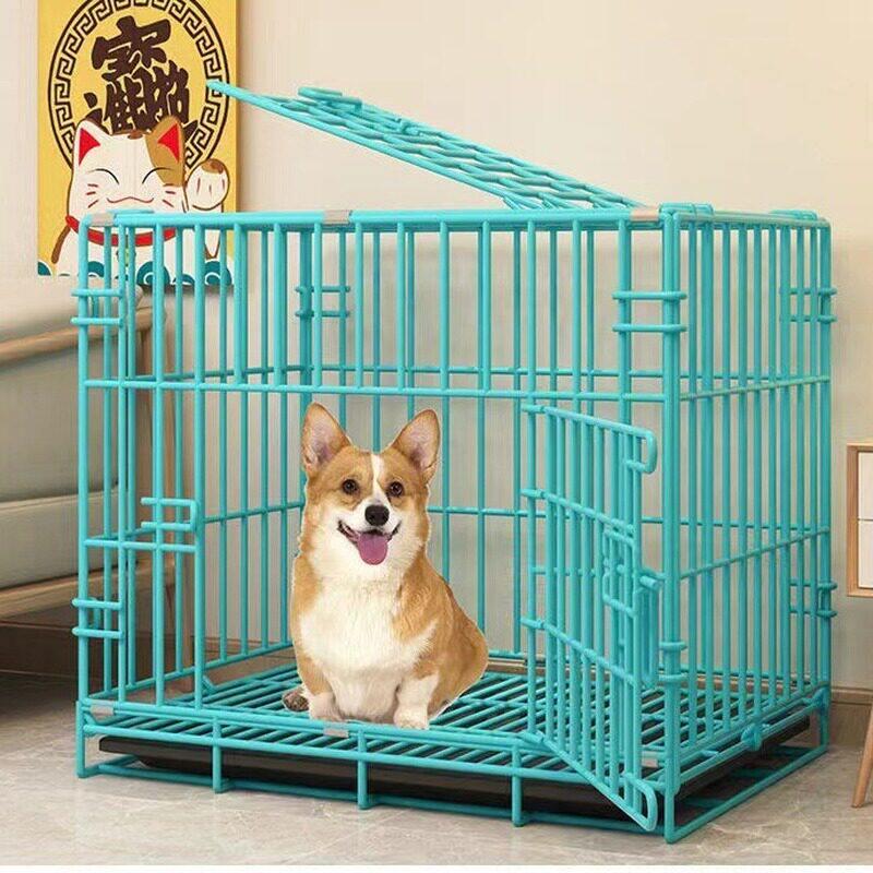 可携式狗笼猫笼兔笼 适用室内家用带厕所分离设计 多尺寸选择加粗