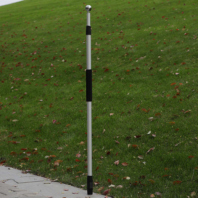 旗杆3米 三米不锈钢伸缩广告旗杆高档户外手摇旗杆 电鲨白