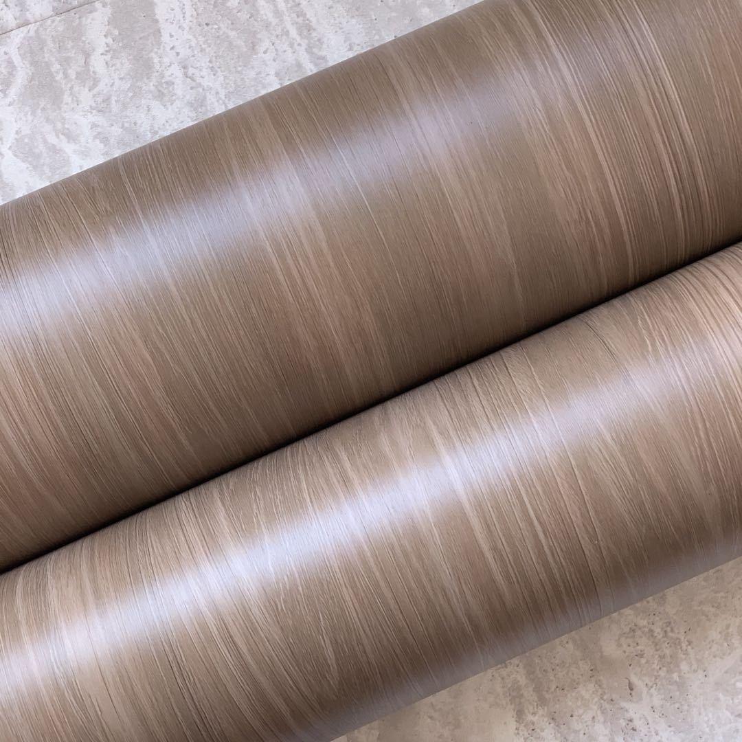 厚导v气槽灰52色pc木纹波音片家具自贴纸粘墙纸壁纸展特柜贴纸