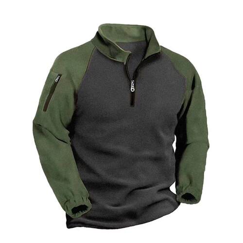 Fleece jacket men's fleece long sleeved sweatshirt