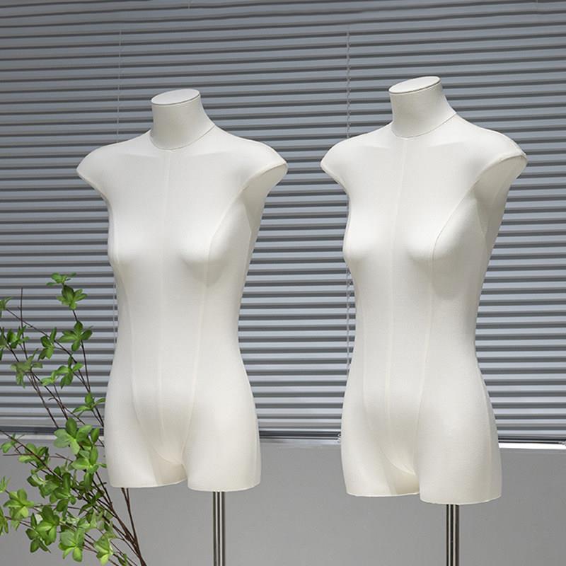 扁身平胸模特半全身假人偶模型台模服装店女装橱窗展示衣架道具