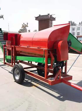 边走边摘花生摘果机8000型干湿两用花生摘果机自动装袋花生脱果机