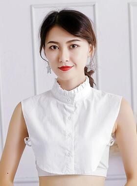 假领子衬衫女白色立领士百搭假领秋冬季毛衣装饰领子新款假衬衣领