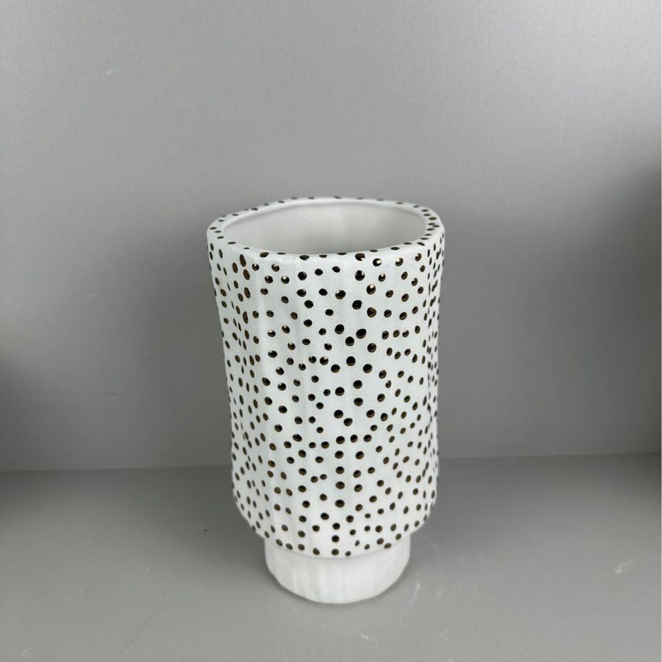 简欧现代白色陶瓷高脚花盆意式极简插花器客厅家居饰品花瓶摆件