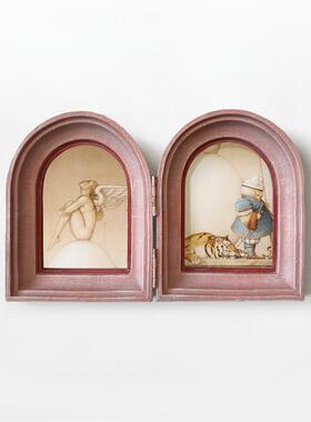高档欧式复古小挂客厅餐厅卧众室装饰术画法式艺美式轻奢壁画中古