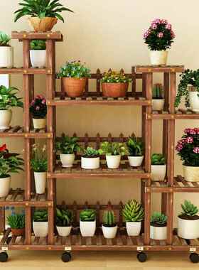 木花架子室内植花盆客厅肉落地式多物层VGK绿萝阳台置物架多架简