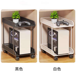 机箱放置架移动底座机架双层桌下收纳支架 电脑主机托架置物架台式