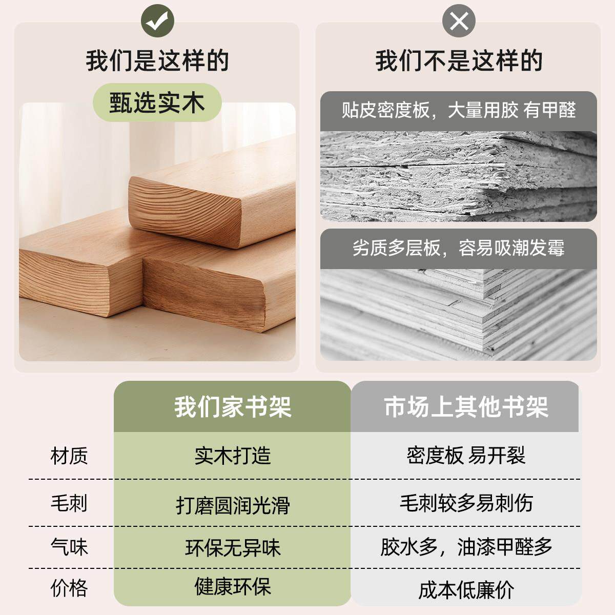 实木书架落地置物架家用客厅靠墙收纳储物架组合柜儿童书柜展示柜