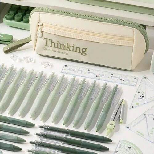 Large Capacity Pencil Cases Simple Style Multi Purpose